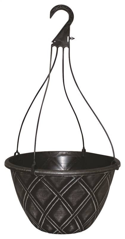 Basket Hanging 12in Silvr Brsh