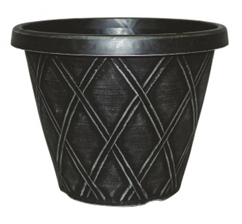 Planter 13in Round Silvr Brush
