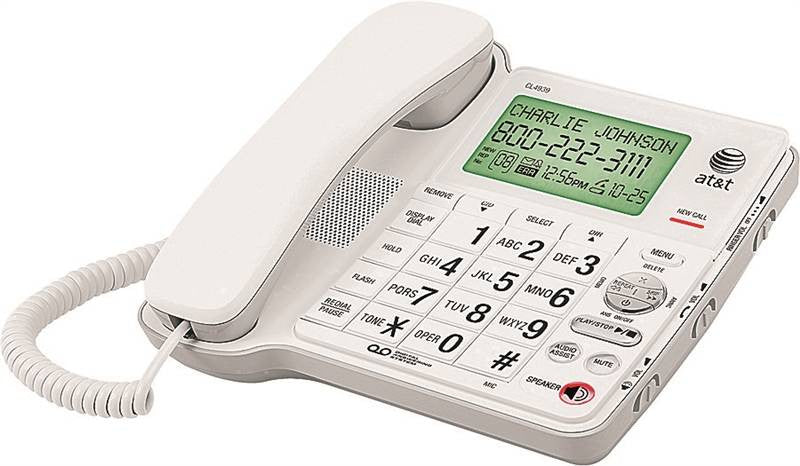 Telephone Speakr-answr Wht-gry