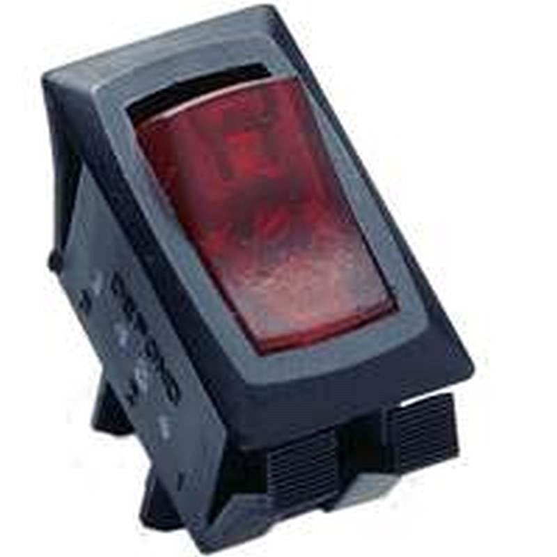 Switch Rocker Spst Red Lt Econ