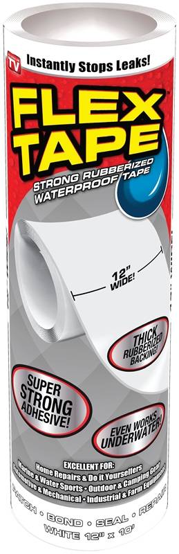 Tape Flex White 12in X 10ft