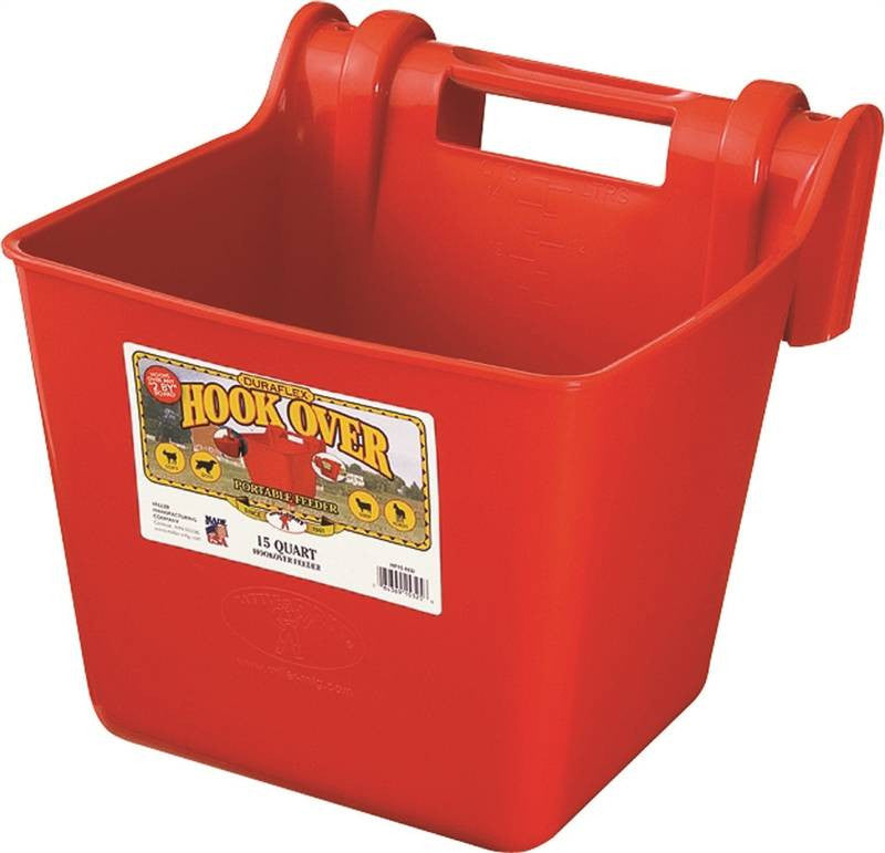 15qt Hook Over Feeder Red