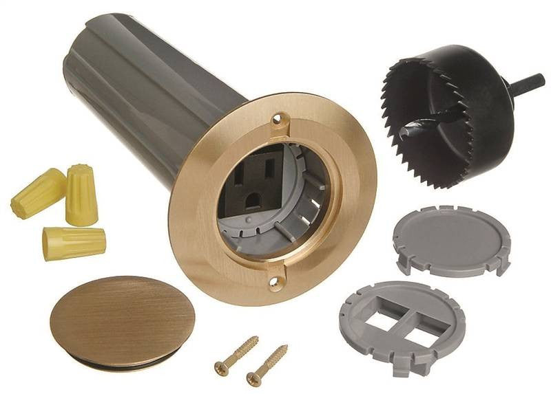 Box Floor Kit Dropin Brass Cvr