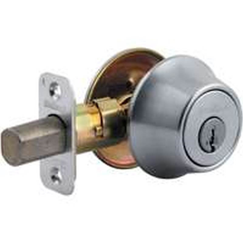 1-cyl Deadbolt Smt Stn Chrm Bx