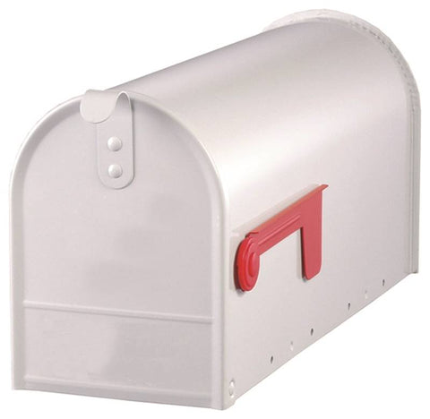 Mailbox Rural Galv Steel White