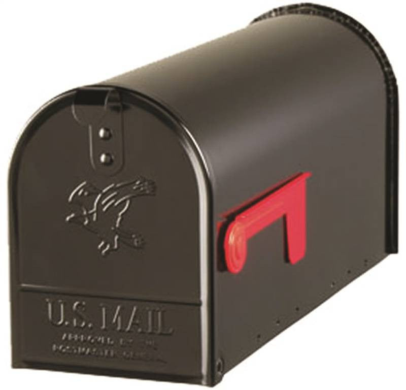 Mailbox Std Blk Pst Mt