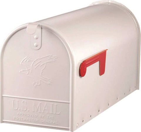 Mailbox Lg White Hdty Post Mnt
