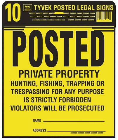 Sign Posted Legal Kit 12x12in