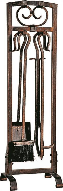 Tool Set Fireplace 5pc Antbrnz