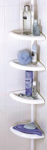 Shower Caddy 4-shelf Pole Wht