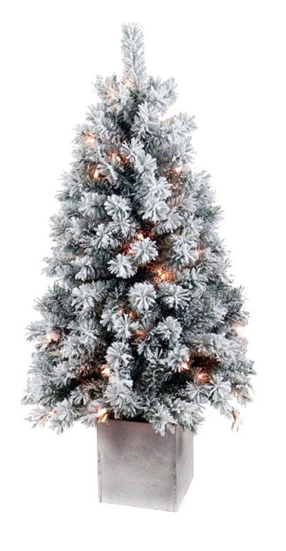 Tree Flocked Pvc 4ft Prelit