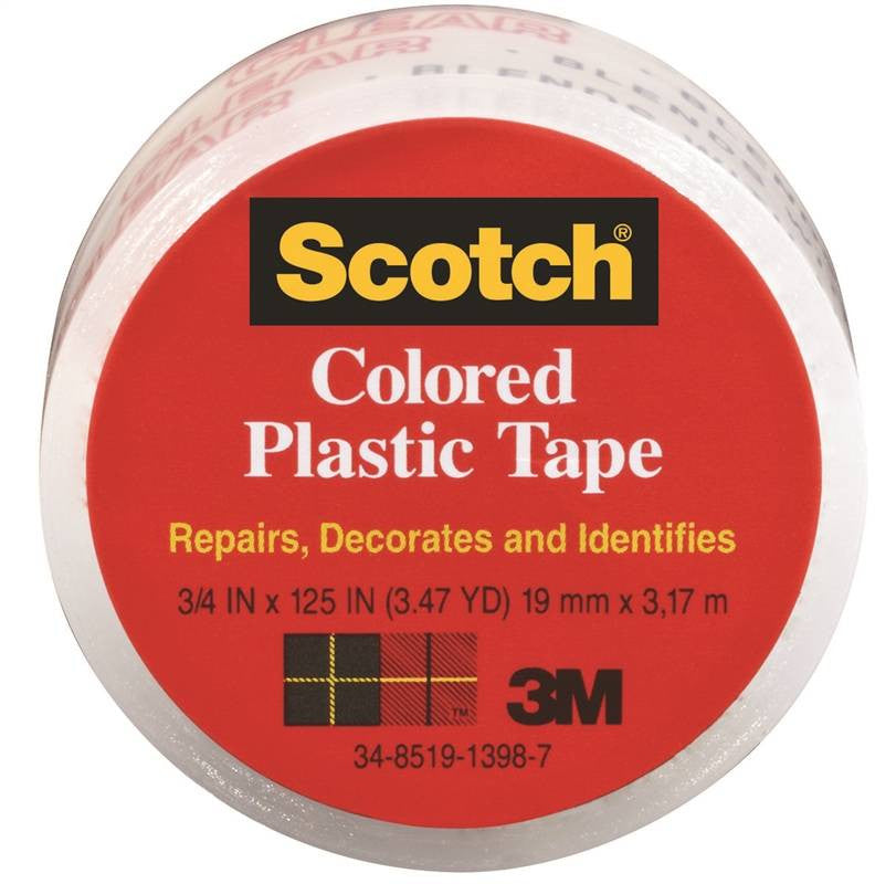 Tape Plastic Clear 3-4x125in