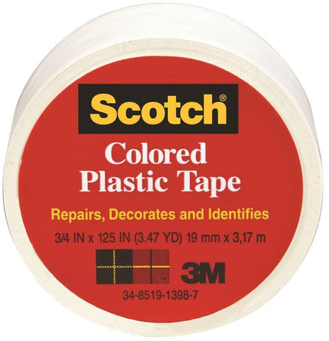 Tape Plastic White 1-1-2x125in