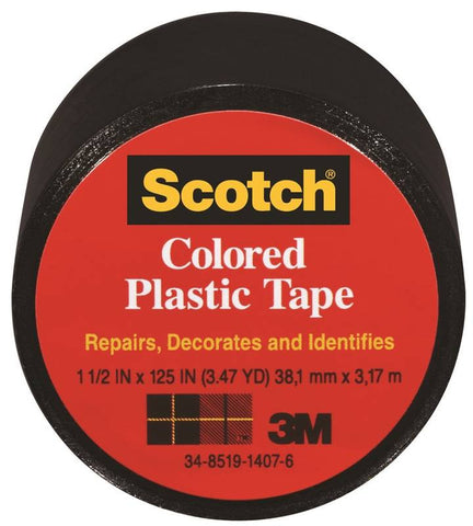 Tape Plastic Black 1-1-2x125in