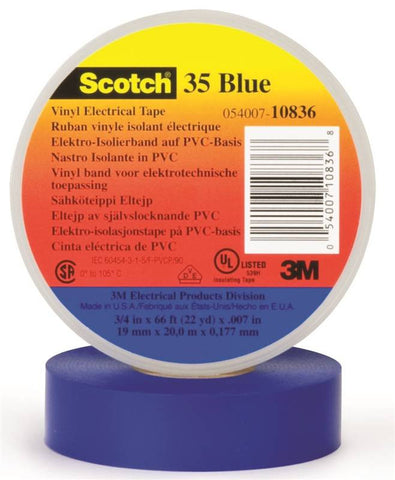 Tape Electrical 3-4 X 66 Blue