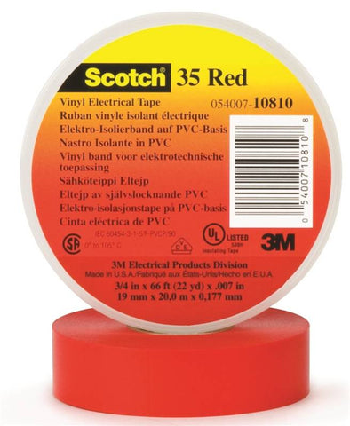 Tape Electrical 3-4 X 66 Red