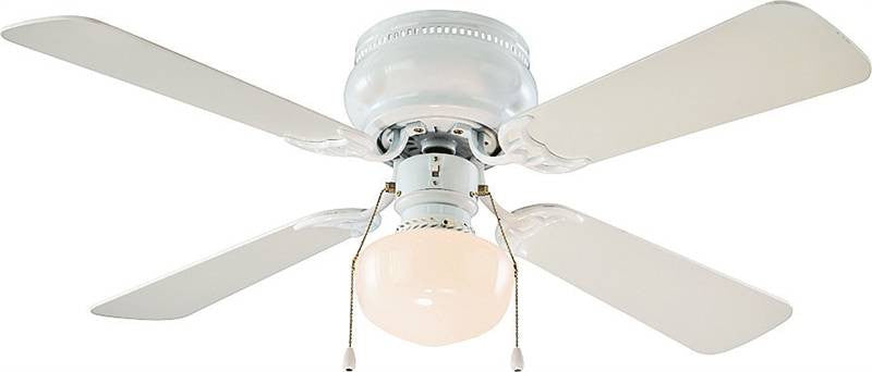 Fan Ceil 42in4bld-1lt Hugr Wht