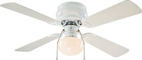 Fan Ceil 42in4bld-1lt Hugr Wht