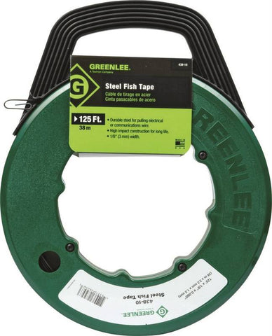 Fishtape Reel W-hndl Stl 125ft