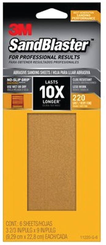 Sandpaper Grip 220 3-2-3x9in