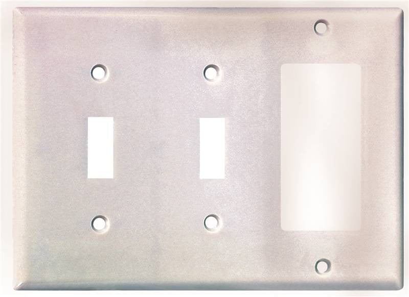 Wallplate 3g 2tgl-decr Std Wht