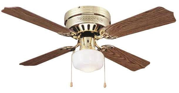 Fan Ceil 42in 4bld-1lt Hugr Pb