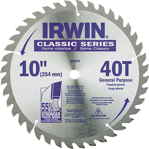 Circ Saw Blade 10in 40t