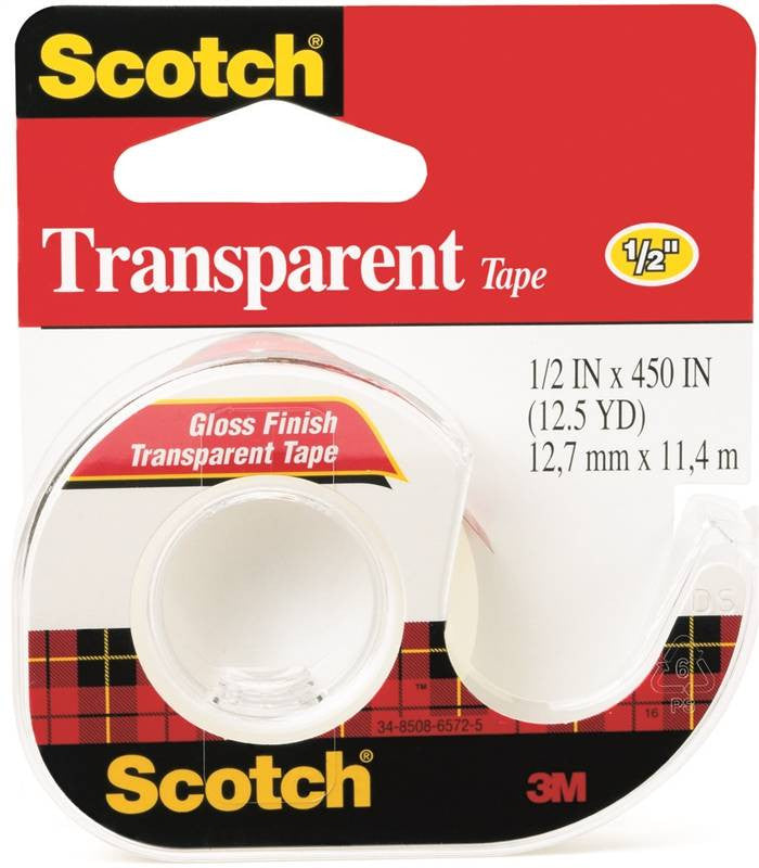 Tape Transparent 1-2x500in