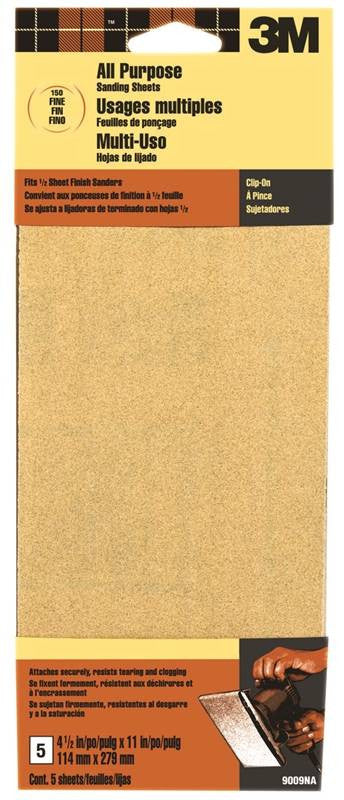 4.5x11 Fine Pwr Sand Sheet 5pk