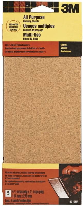 4.5x11 Asst Pwr Sand Sheet 5pk