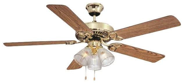 Fan Ceil 52in 5bld-3lt E12 Pb