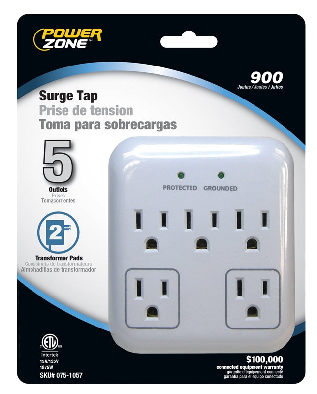 Tap Surge 5-out 900j Wht-gray