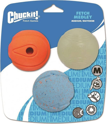 Ball Pet Fetch Medium 3pk