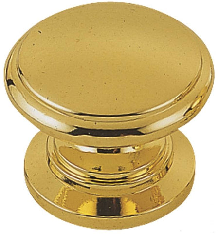 Knob Cabinet 1-1-4in Pol Brass