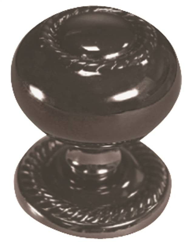 Knob Cabinet 1-1-4in Clonl Blk