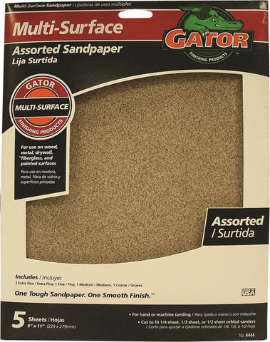 Sandpaper Al Oxide 9x11in Asst