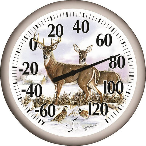 Thermometer Patio 13 Inch Deer