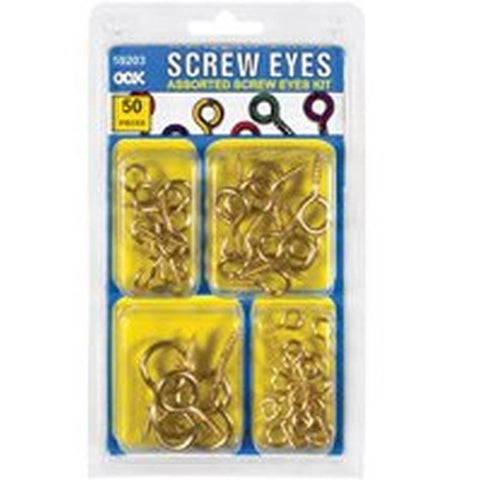 Eye Screw Kit Assorted 50 Pc