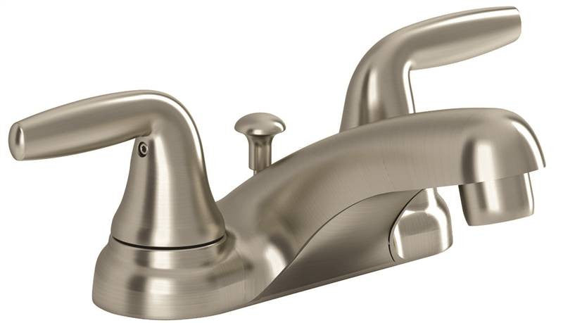 Lav Faucet 2-hndl Popup Nickel