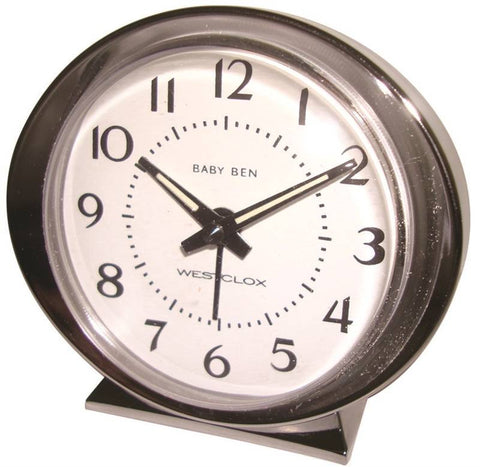 Clock Alarm Keywound Silver