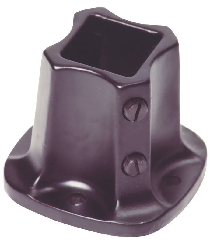 Floor Flange Rail 1-1-4in Blk