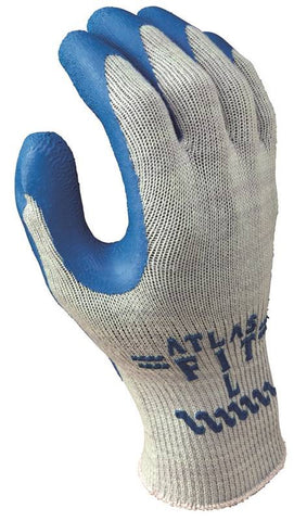 Glove Gray W-blue Coating Lrg
