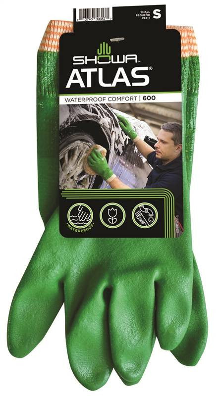 Glove Pvc W-elastic Cuff Small