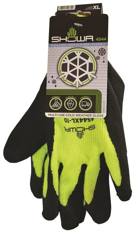 Glove Rubber Palm W-fleece Xl