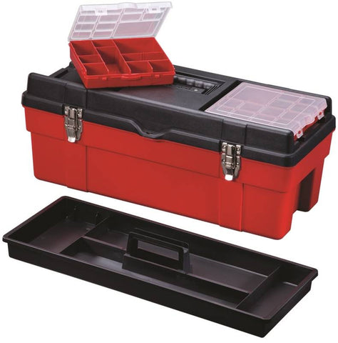 Tool Box Plastic Red-blk 26in