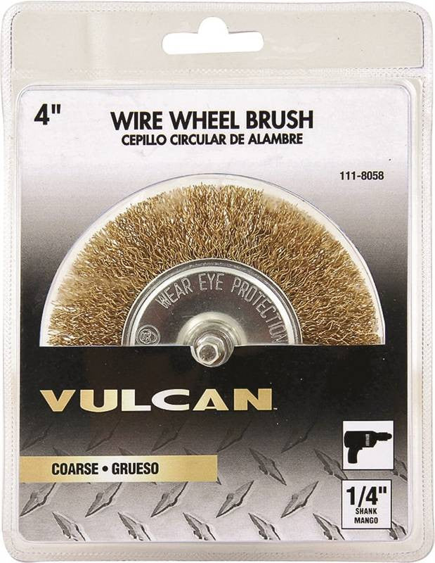 Wheel Brush 1-4" Shnk 4"coarse