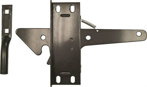 Latch Post Blk W-screws Steel