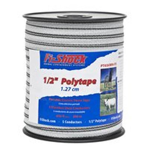 Poly Tape White 1-2in 656ft