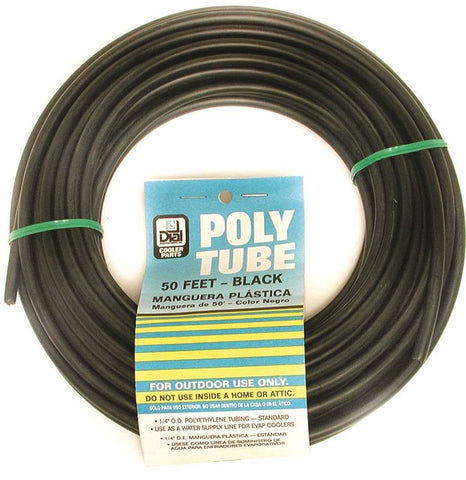 Tubing Poly Outdr 1-4x50ft Blk