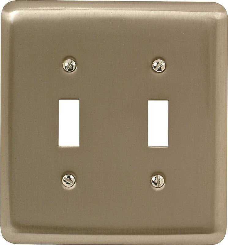 Wall Plate 2g Tgl Steel Pewter